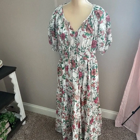 EUC Anthropologie The Somerset Maxi Dress: Puff-Sleeve Edition(size Large) - Picture 4 of 10